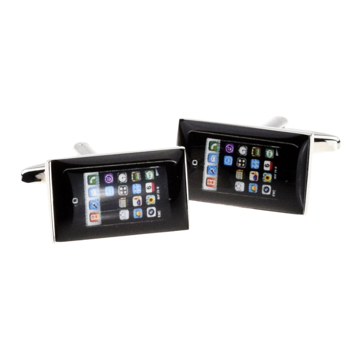 Black Smart Phone Cufflinks | Ashton and Finch