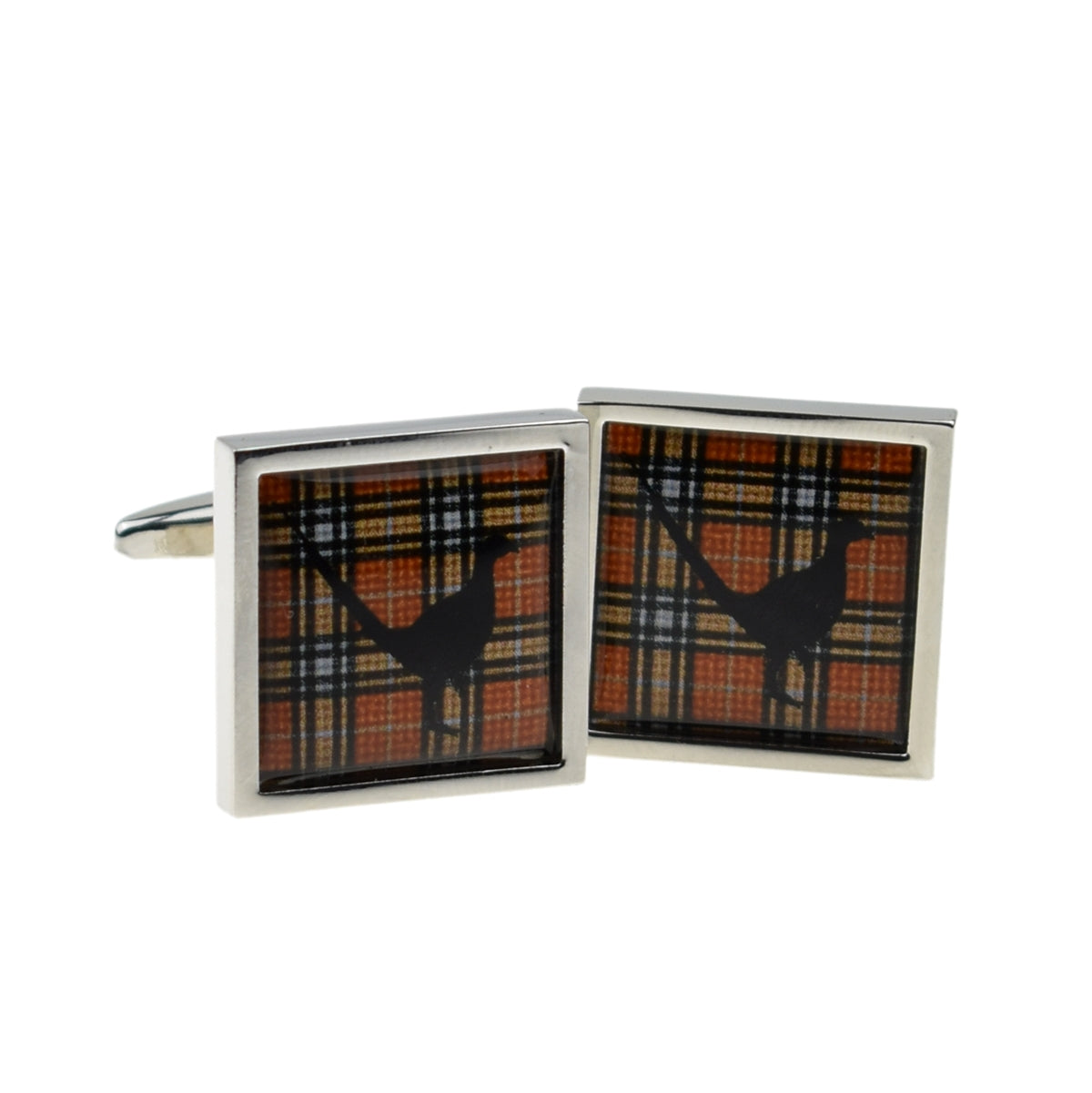 Tartan Pheasant Bird Cufflinks | Ashton and Finch