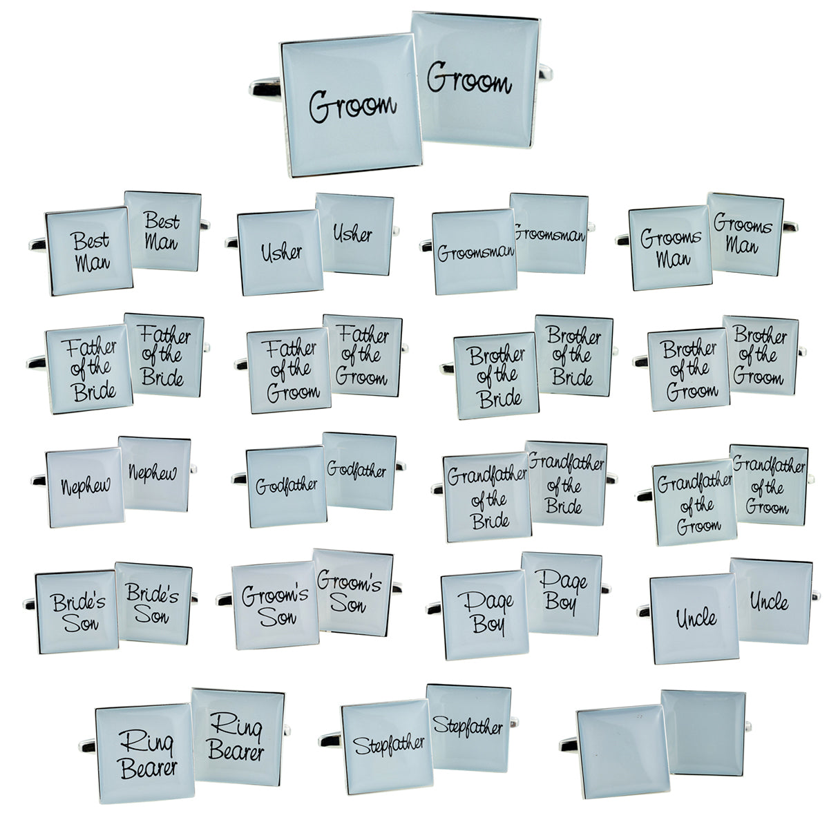 Blue Square Wedding Cufflinks | Ashton and Finch