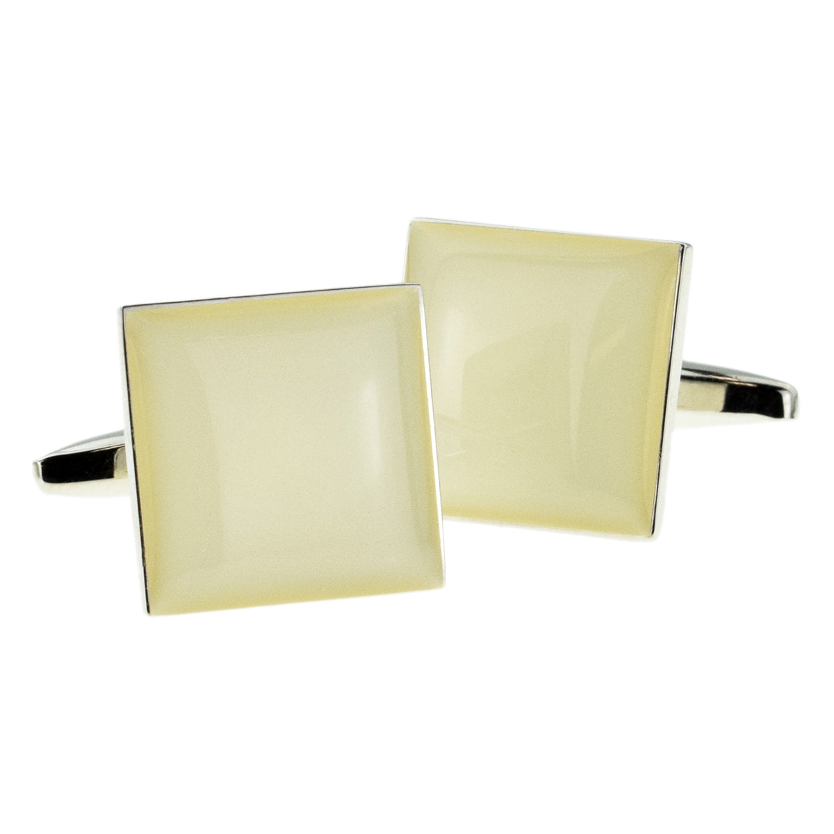 Plain Ivory Square Cufflinks | Ashton and Finch