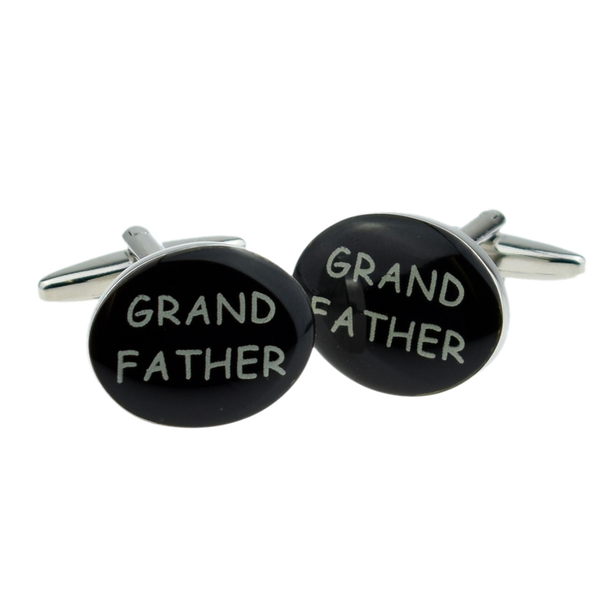 Black Oval Grandfather wedding Cufflinks | Ashton and Finch