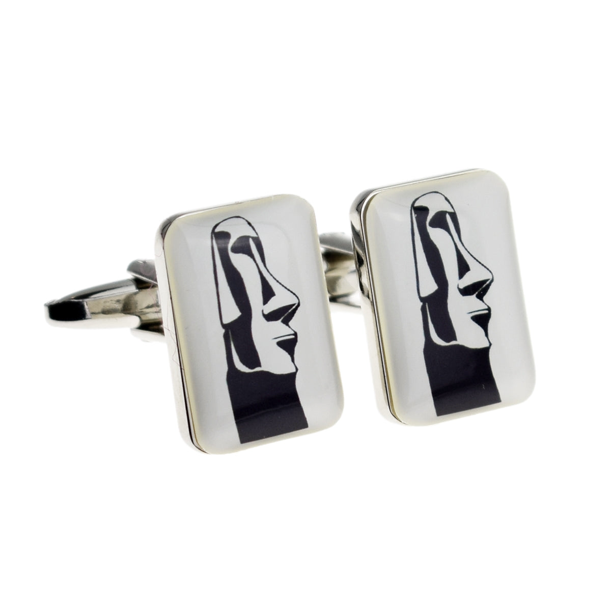 Easter Island moai statue head design cufflinks | Ashton and Finch