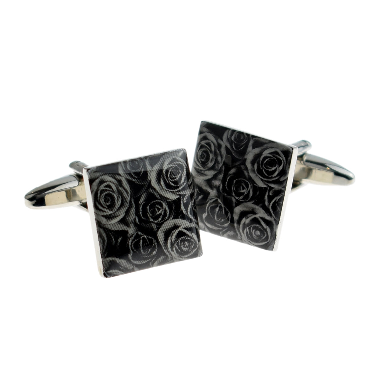 Black Rose Design Cufflinks | Ashton and Finch
