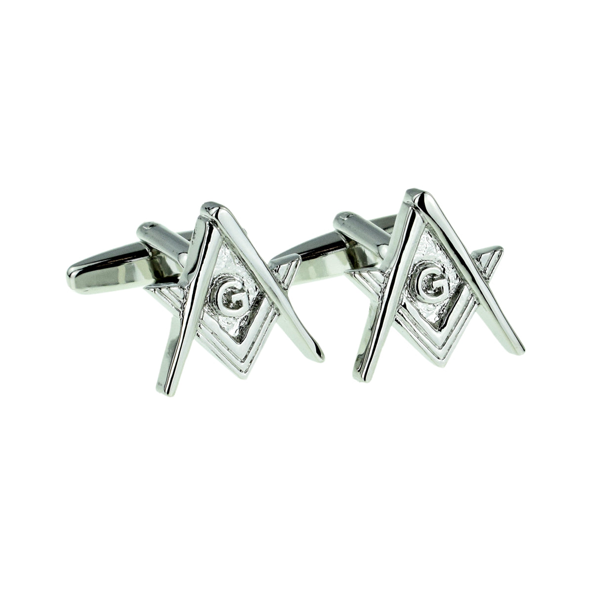 Masonic Compass & Square Cufflinks with G | Ashton and Finch