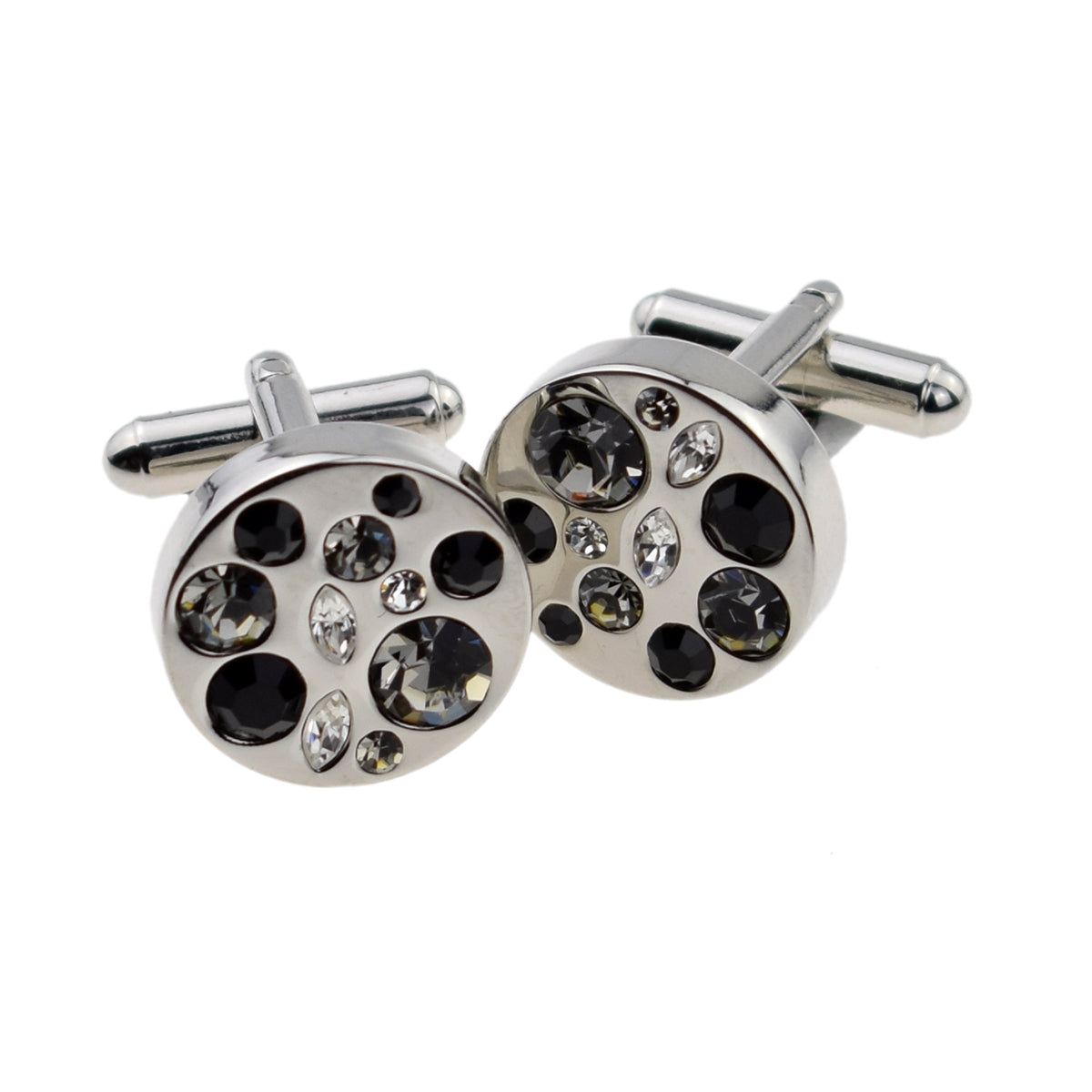Round Black Diamante Cufflinks NOW 33% OFF previous cost | Ashton and Finch