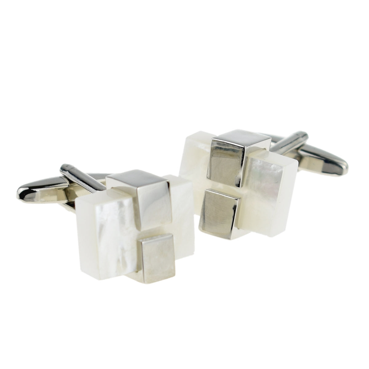 White Ice Acrylic Classic Cufflinks | Ashton and Finch