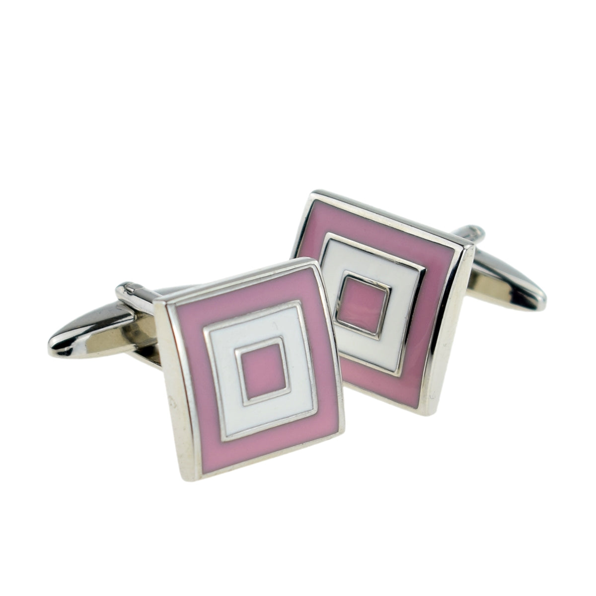 Pink & White Squares Classic Cufflinks | Ashton and Finch