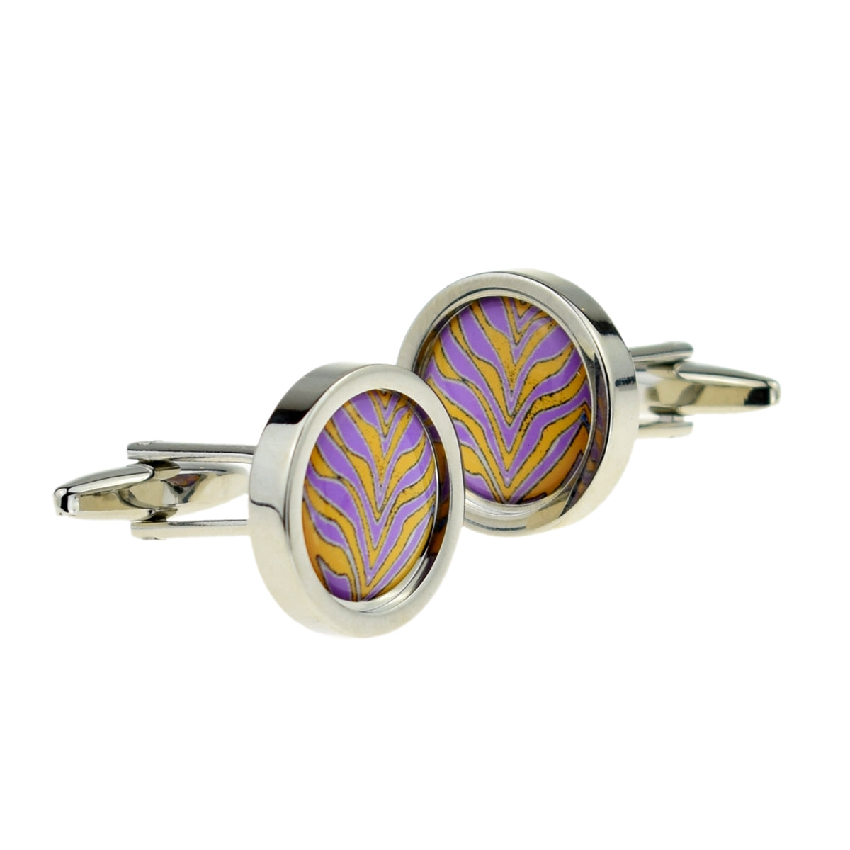 Blue & Golden Animal Print Cufflinks | Ashton and Finch