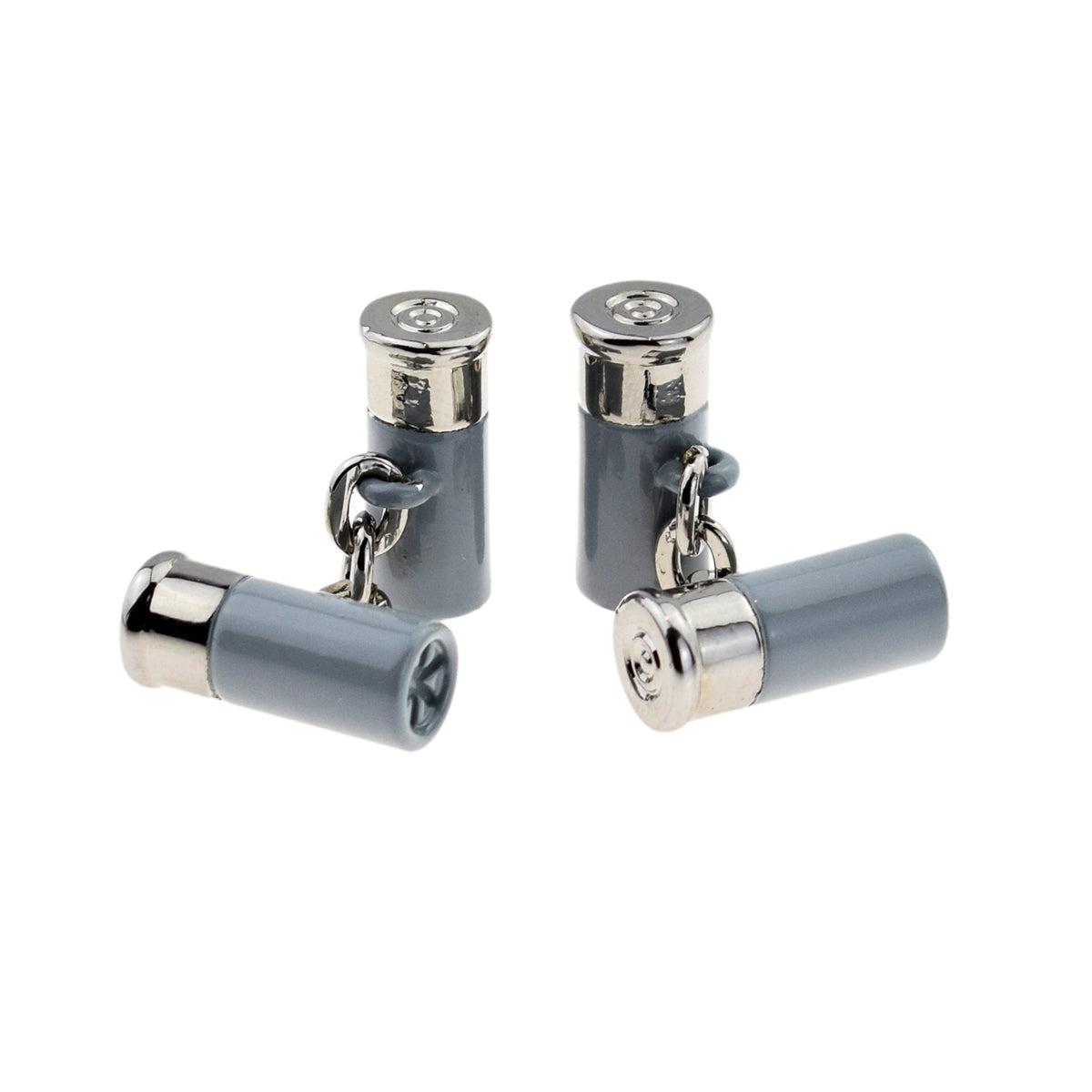 Silver & Grey Shotgun Cartridge Cufflinks | Ashton and Finch