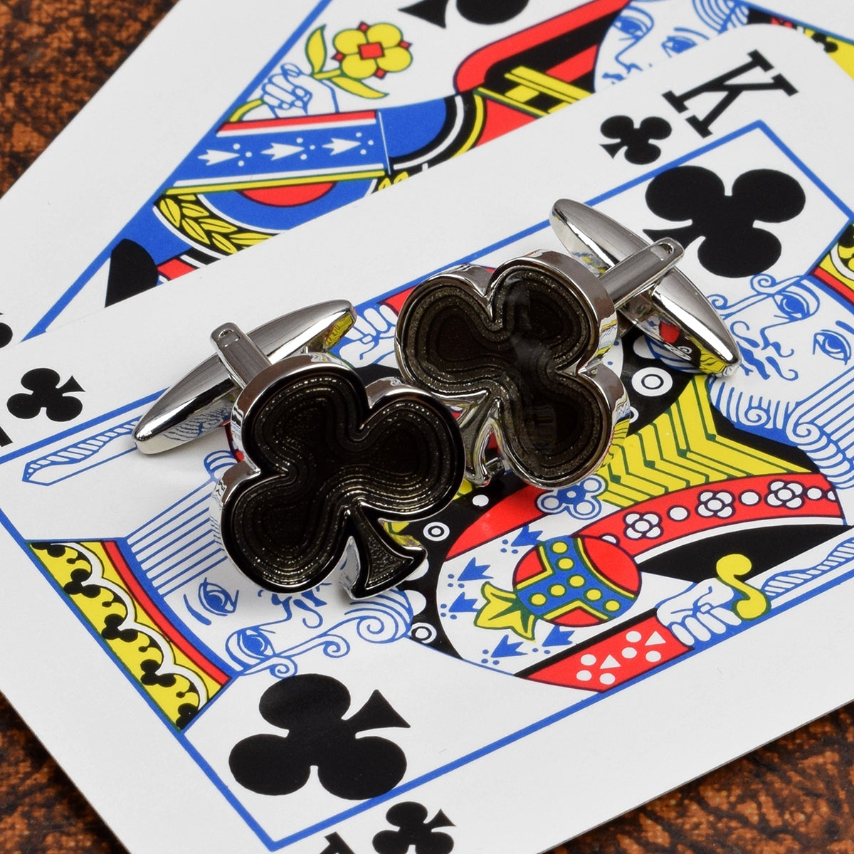 Clubs Playing Card Casino Gamblers Cufflinks | Ashton and Finch