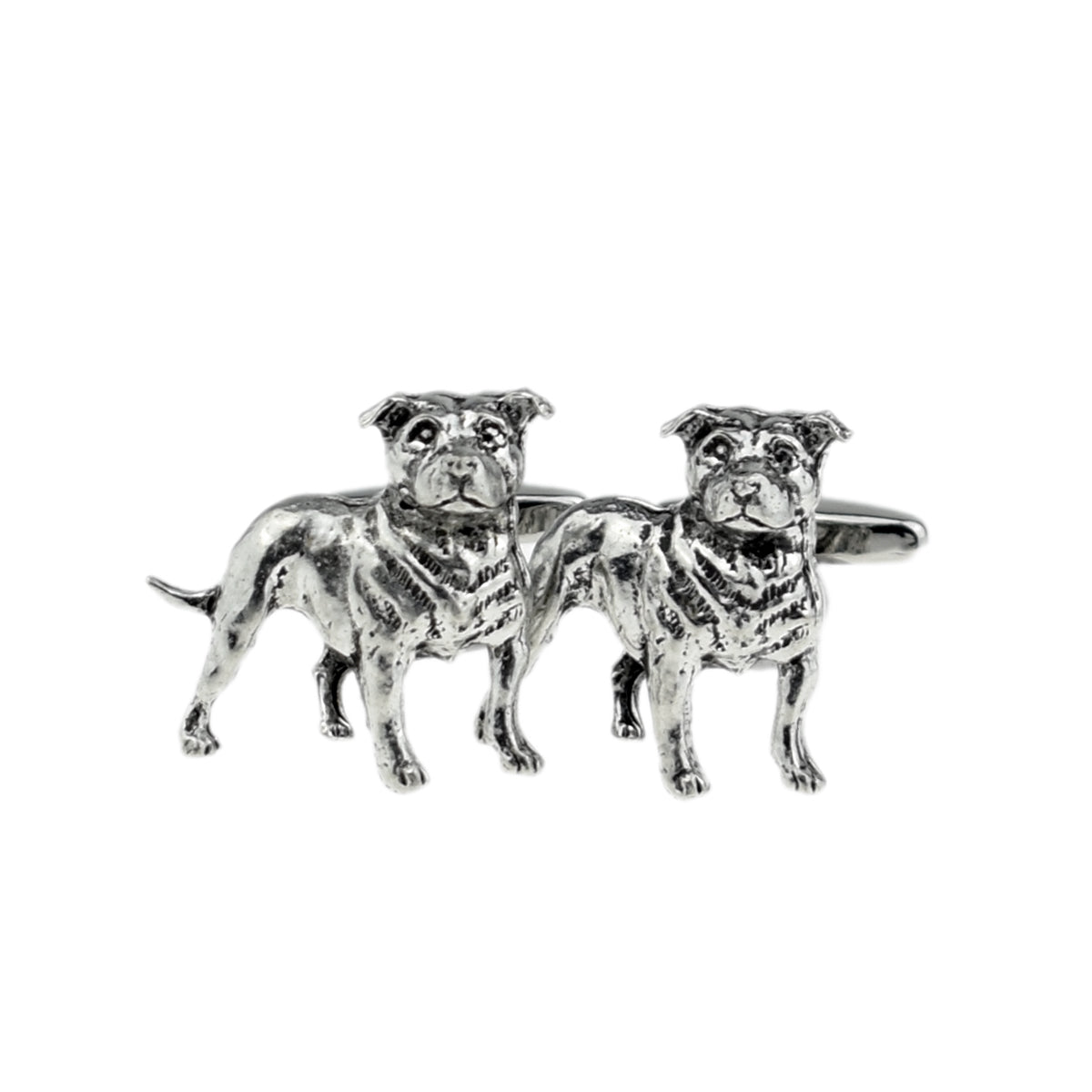 English Made Staffordshire Bull Terrier Dog Pewter Cufflinks | Ashton and Finch