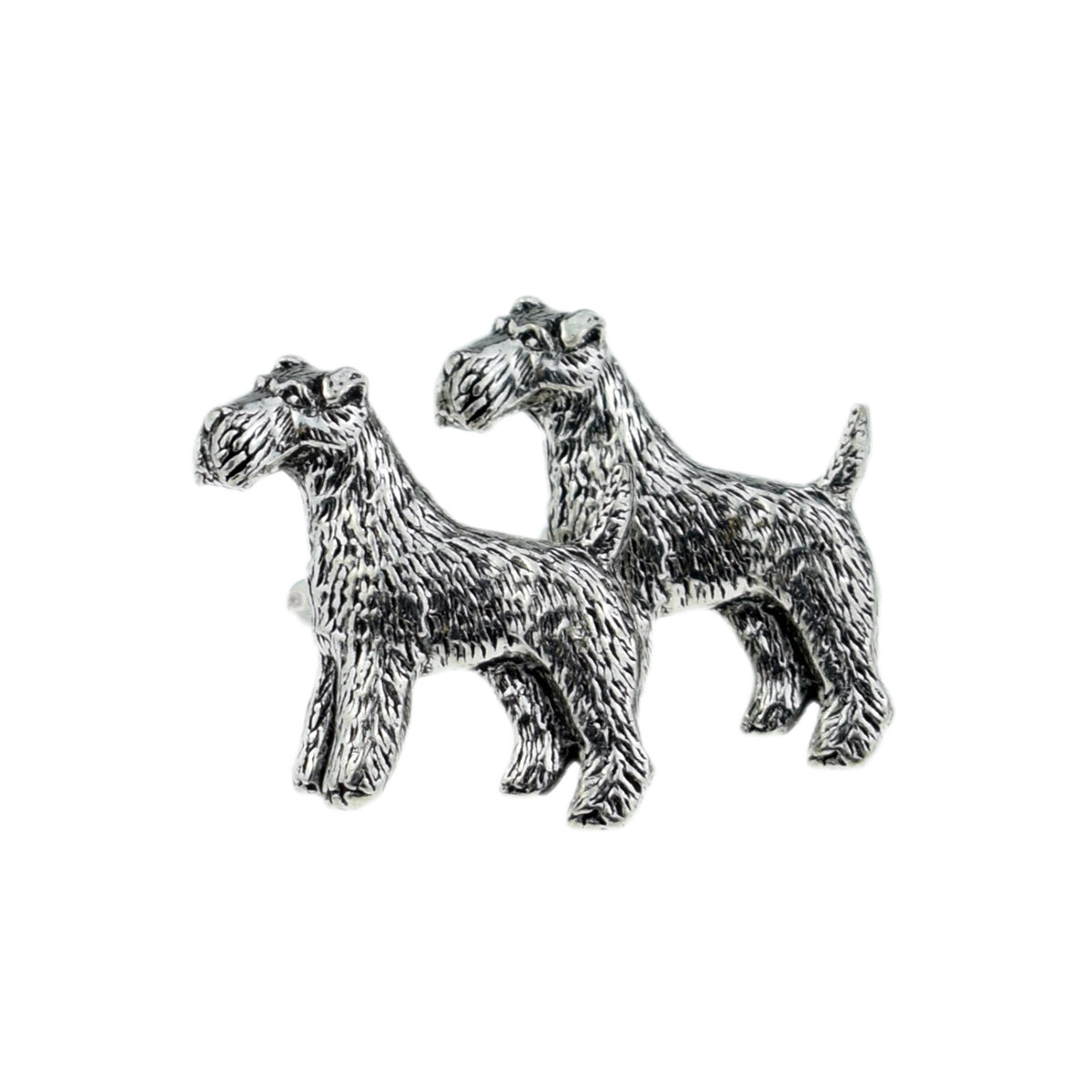 English Made Fox Terrier Pewter Cufflinks | Ashton and Finch