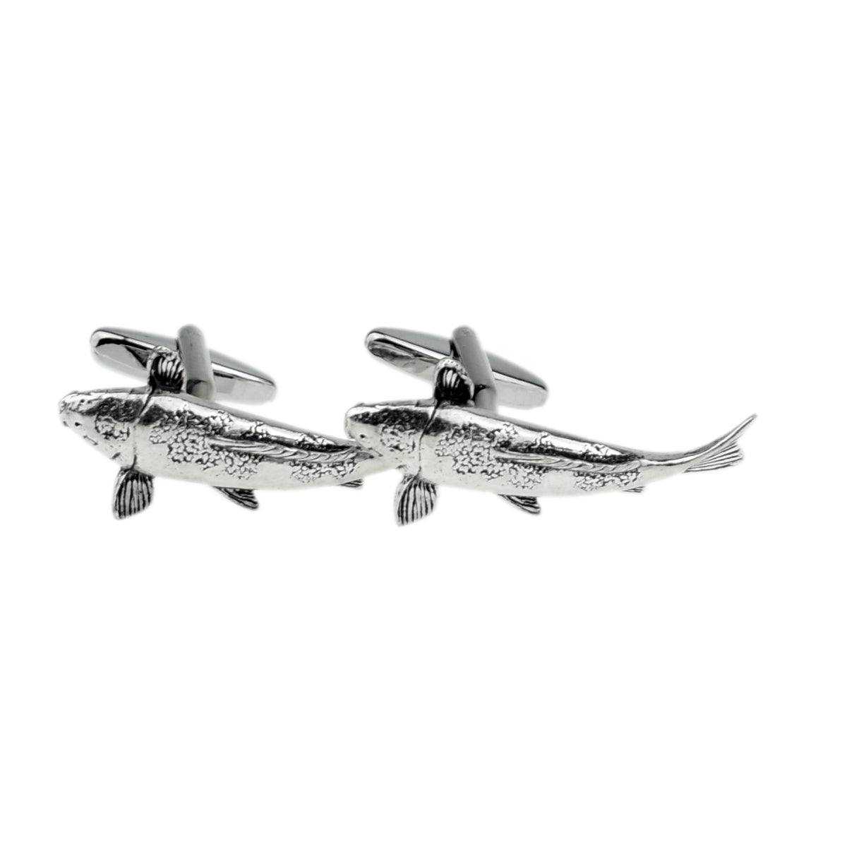 English Made Koi Carp Pewter Cufflinks | Ashton and Finch