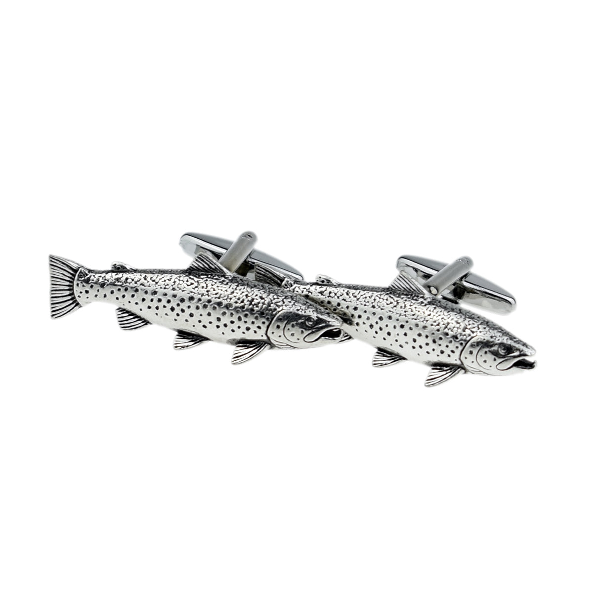 English Made Brown Trout Pewter Cufflinks | Ashton and Finch