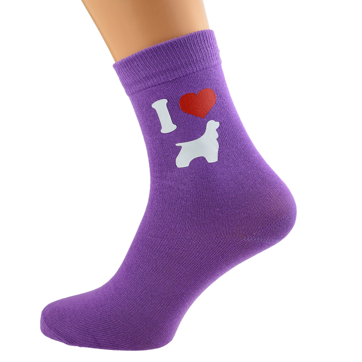 I Love American Cocker Spaniels Womens Purple Socks| Ashton and Finch