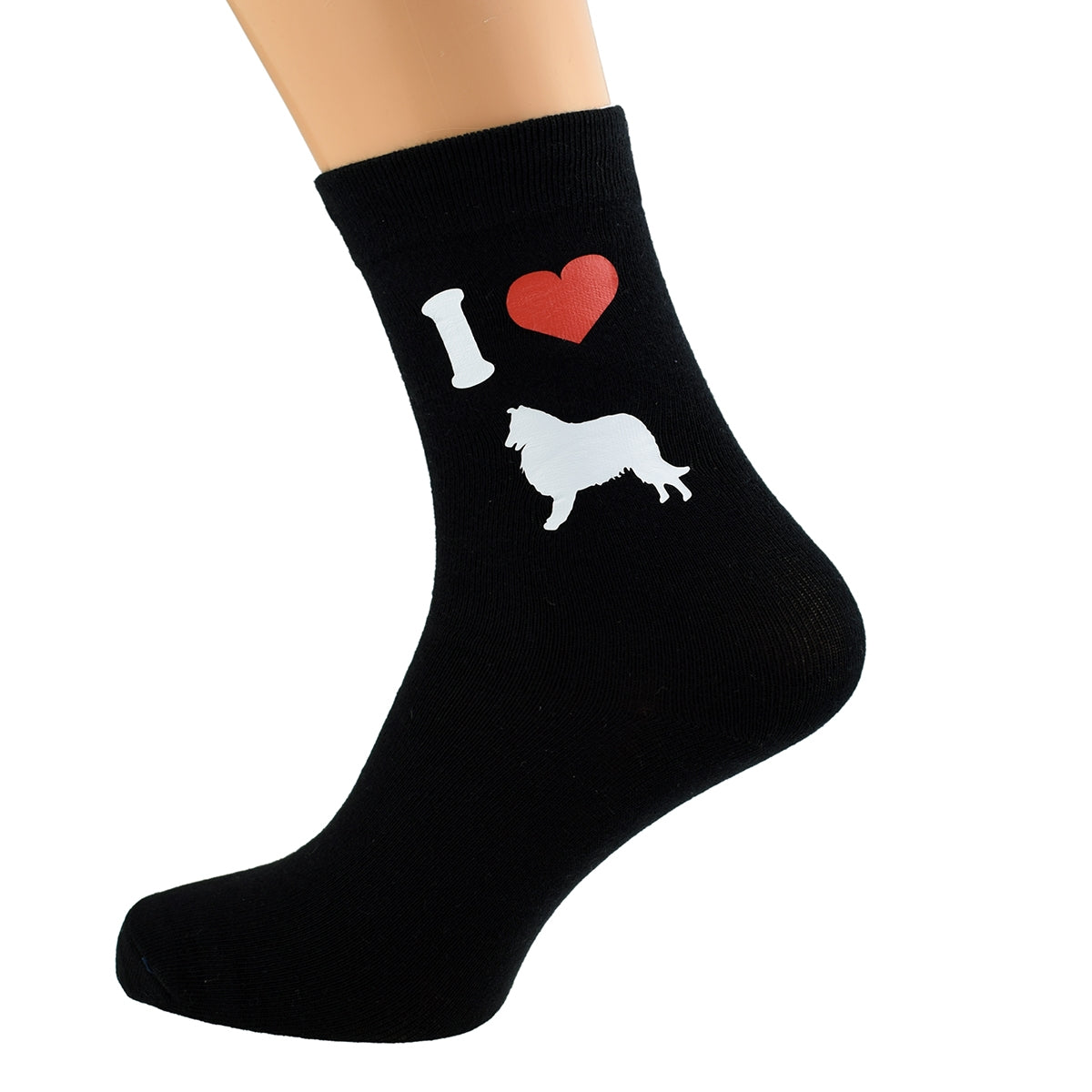 I Love Collies Mens Black Socks| Ashton and Finch