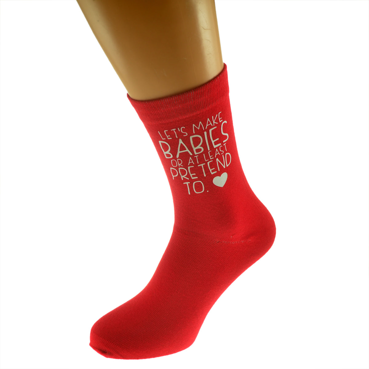 Let’s Make Babies Funny Valentine Mens Red Socks| Ashton and Finch
