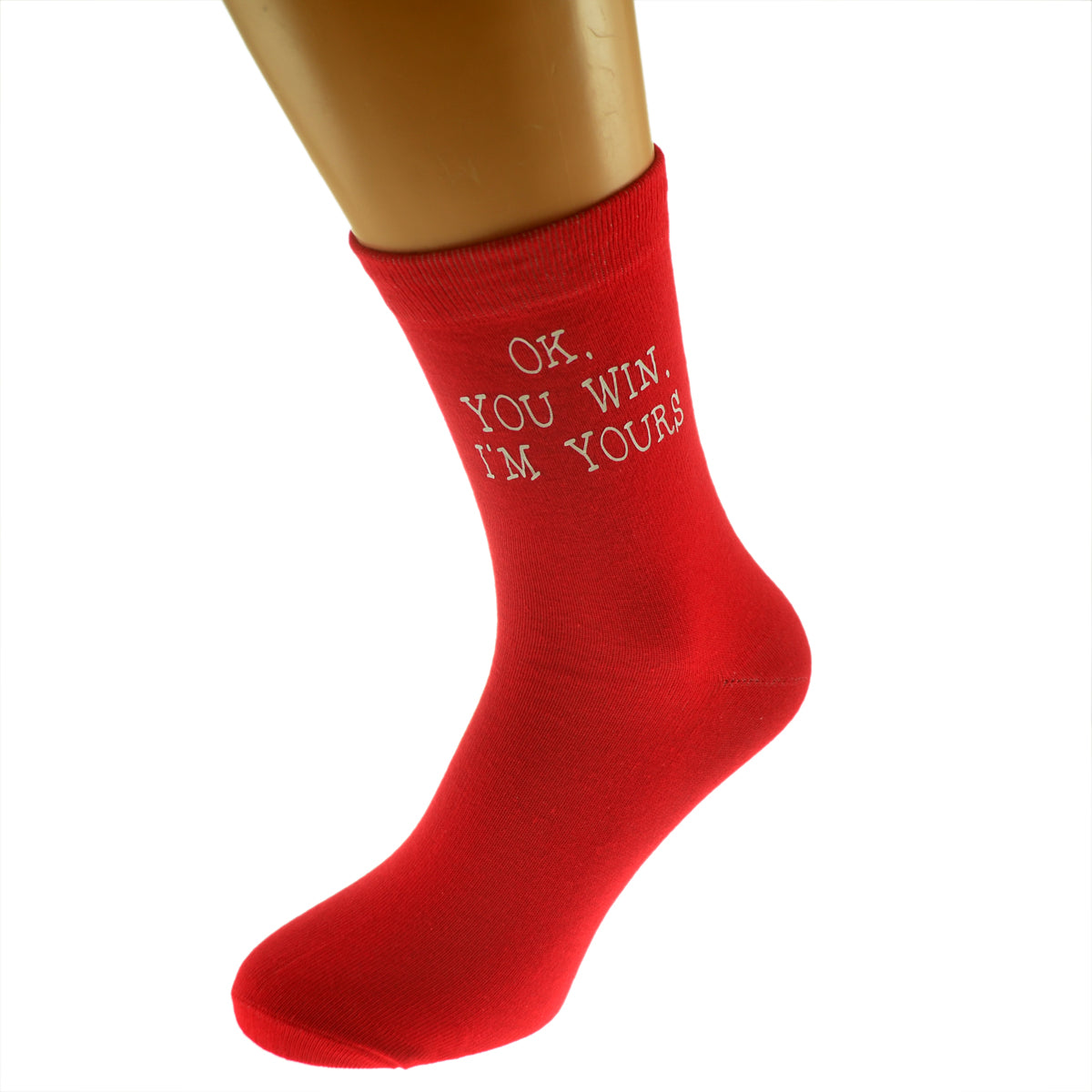 Ok You Win I’m Yours Valentine Mens Red Socks| Ashton and Finch