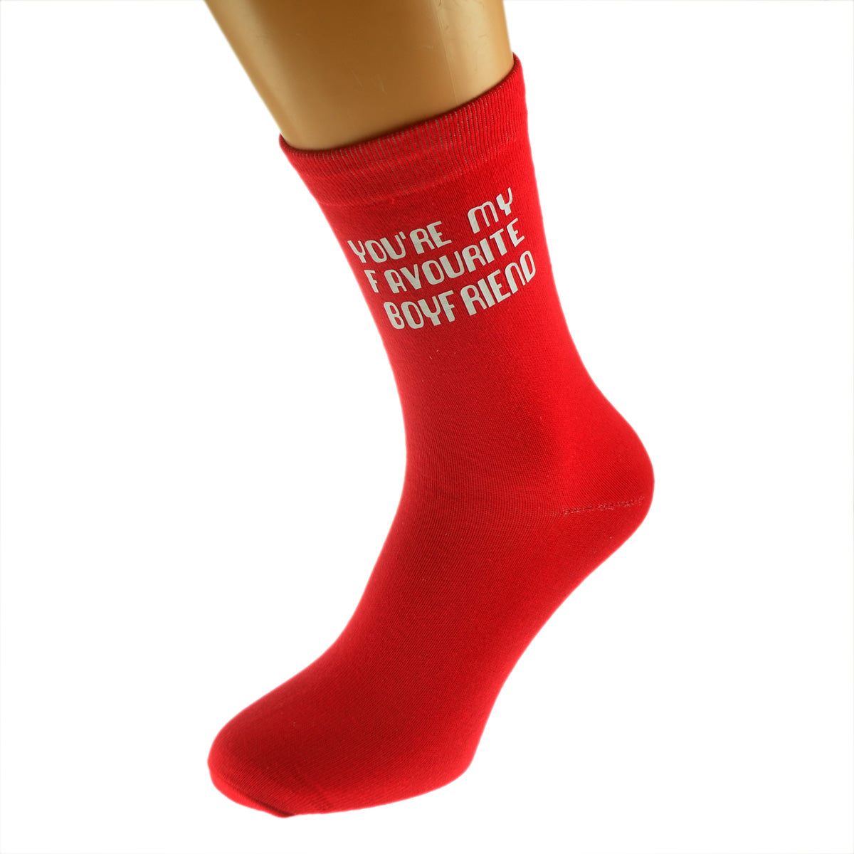 You’re My Favourite Boyfriend Valentine Mens Red Socks| Ashton and Finch