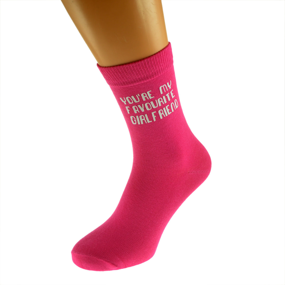 You’re My Favourite Girlfriend Valentine Ladies Hot Pink Socks| Ashton and Finch