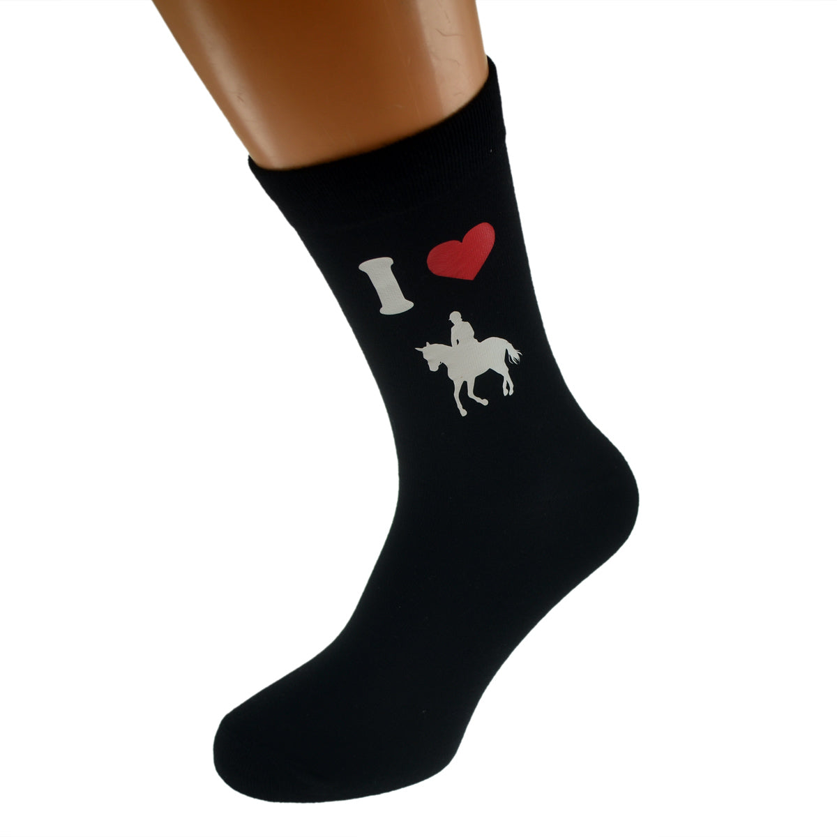 I Love Equestrian Mens Black Socks With Image Design| Ashton and Finch
