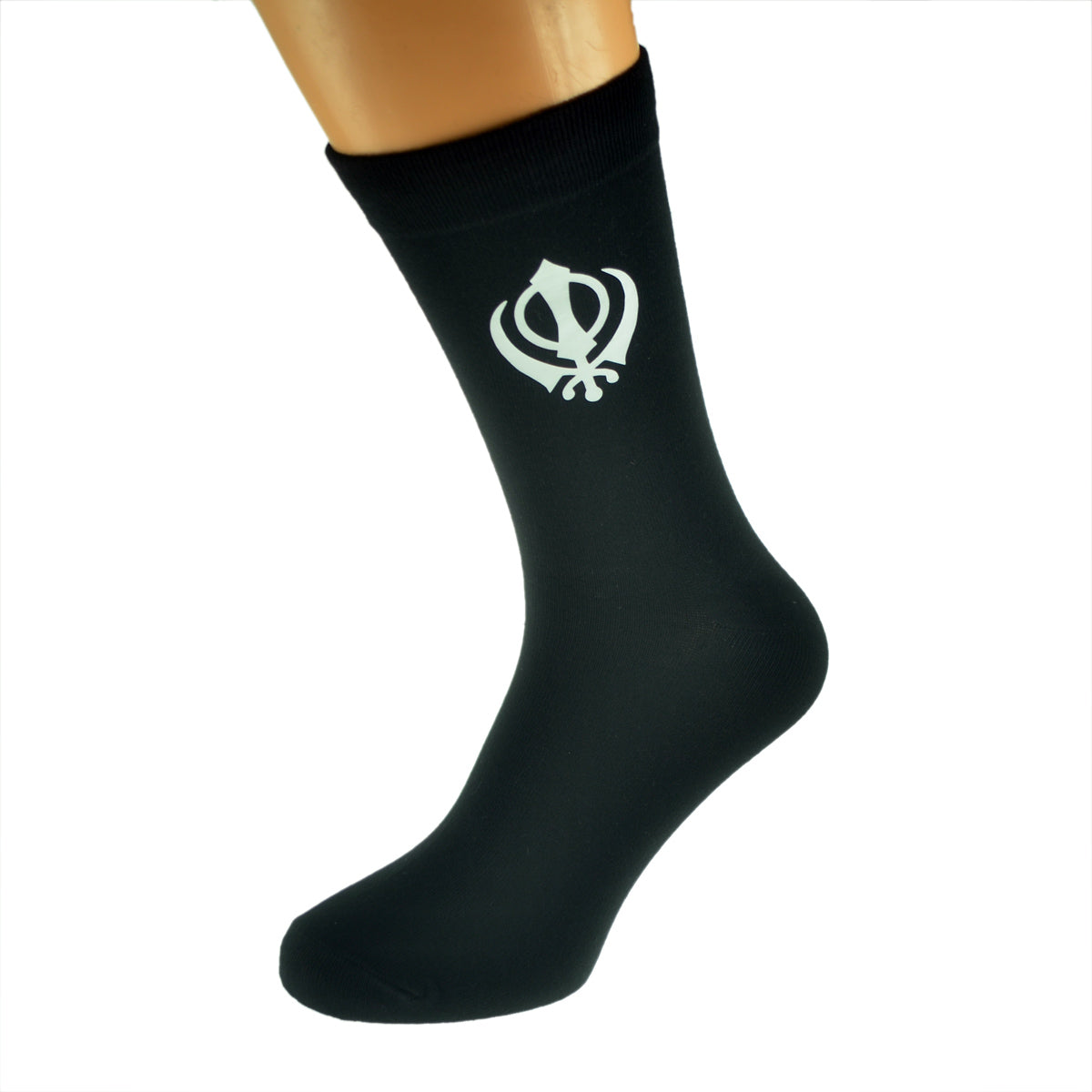 Khanda Emblem Of Sikhism Mens Black Socks| Ashton and Finch