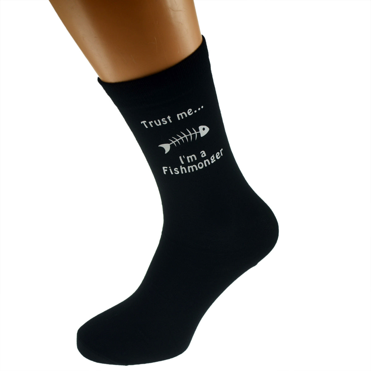 Fishmonger Design Trust Me I’m A Fishmonger Mens Black Socks| Ashton and Finch