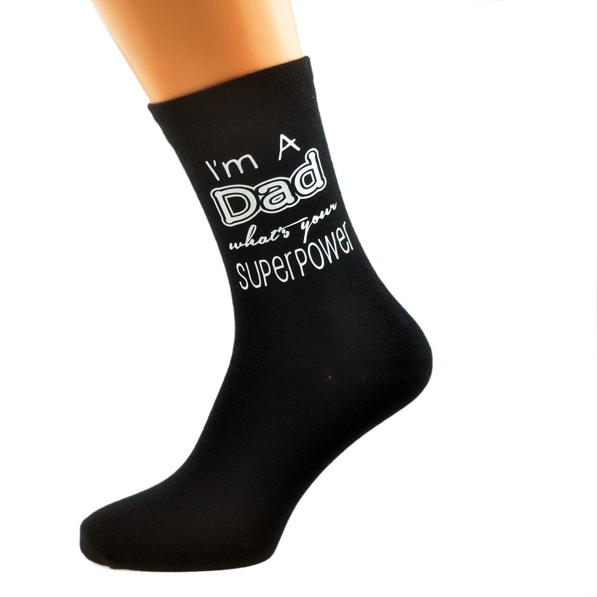 I’m A Dad What’s Your Superpower Mens Black Socks| Ashton and Finch