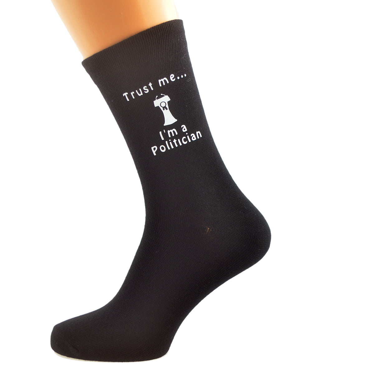 Trust Me I’m A Politician Mens Black Socks| Ashton and Finch