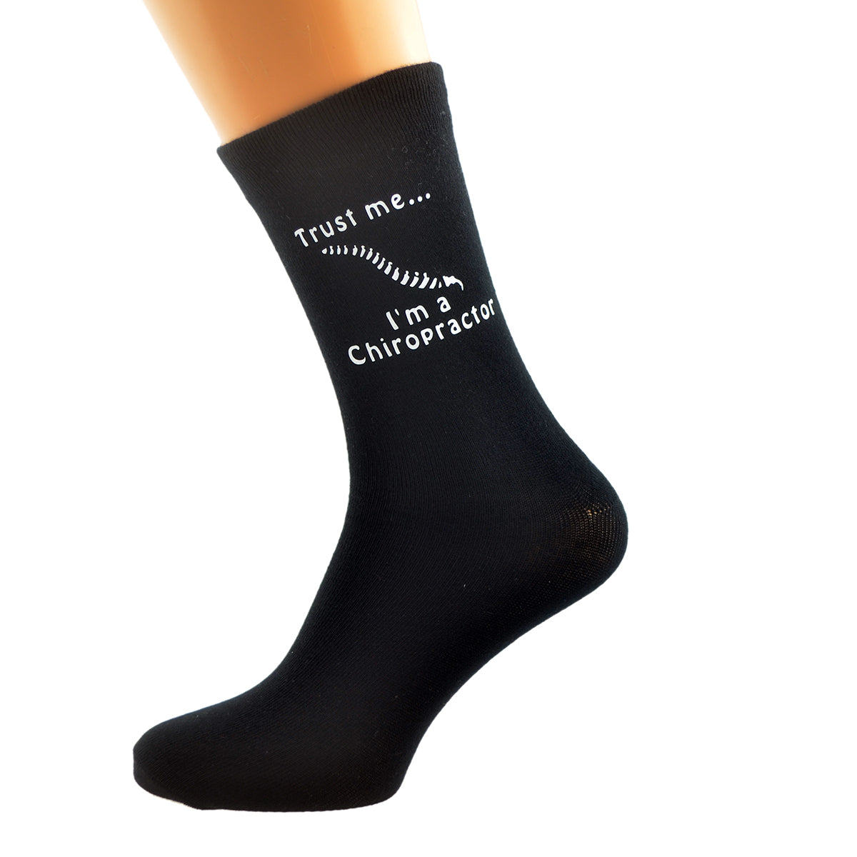 Trust Me I’m A Chiropractor Mens Black Socks| Ashton and Finch