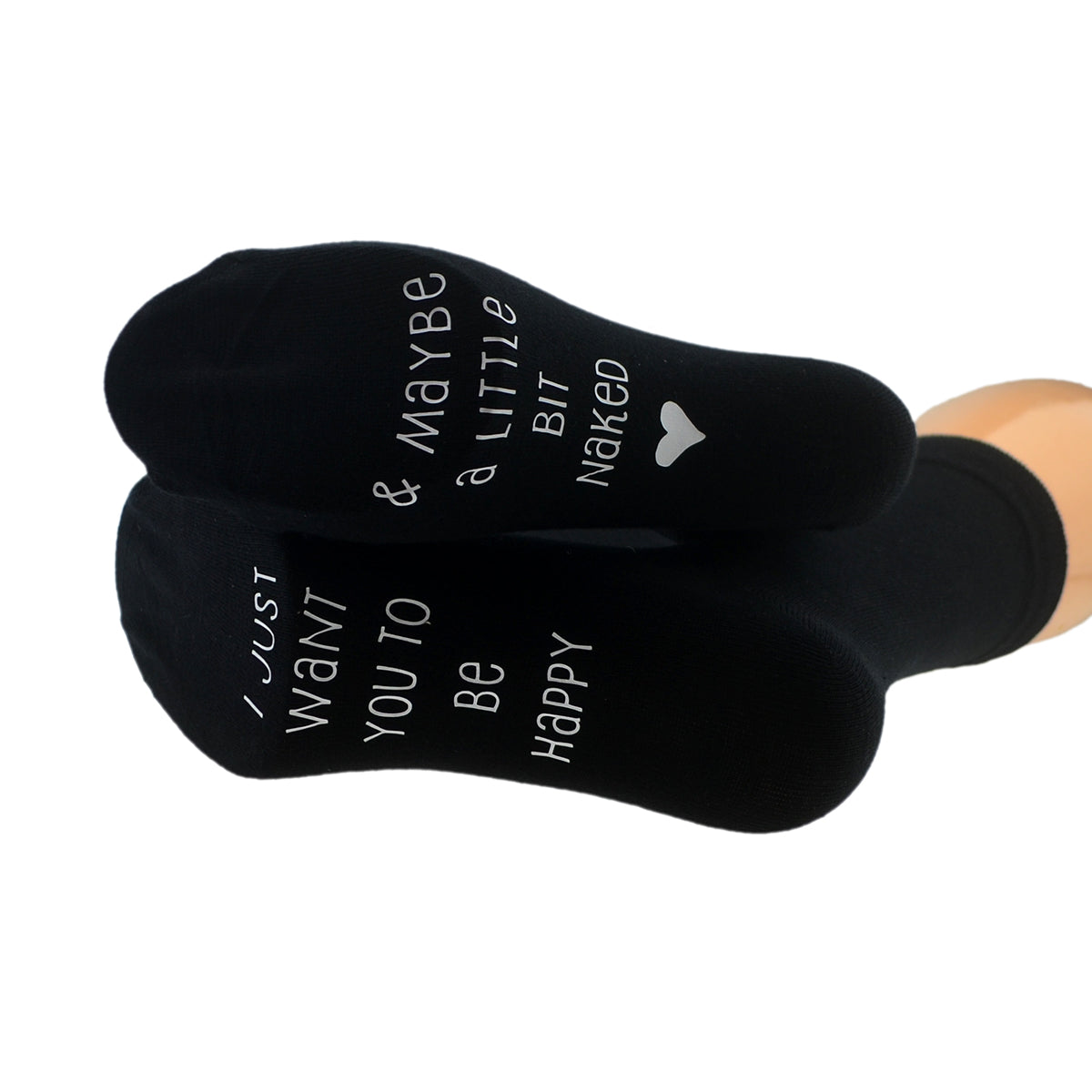 I Just Want You To Be Happy Fun Sole Print Mens Socks| Ashton and Finch