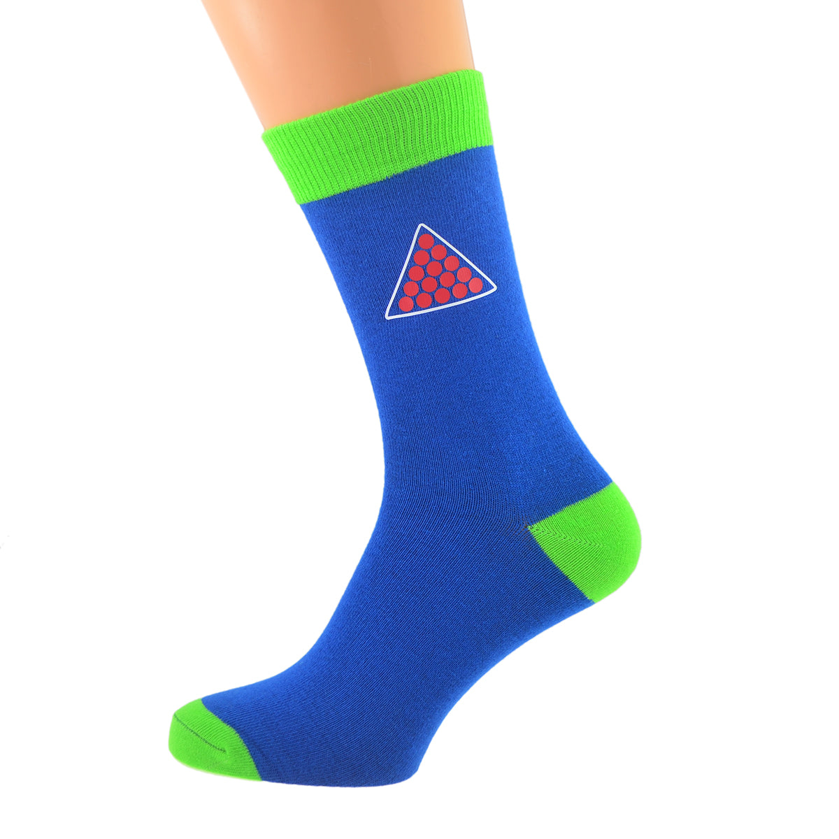 Blue Lime Green Unisex Socks Snooker Design| Ashton and Finch