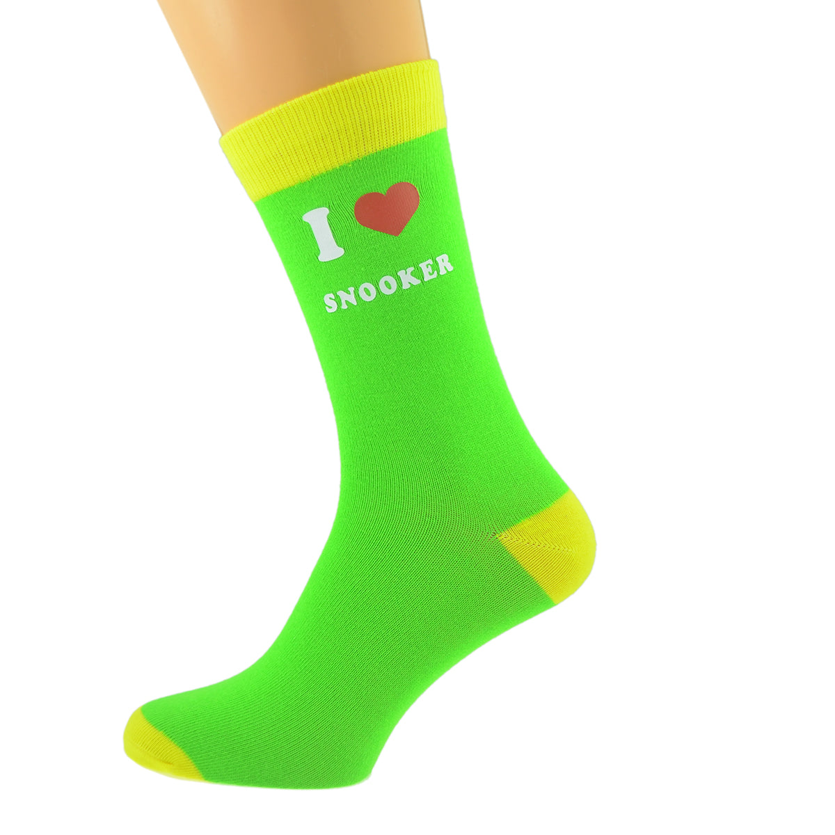 Lime Green Yellow Unisex Socks I Love Snooker| Ashton and Finch
