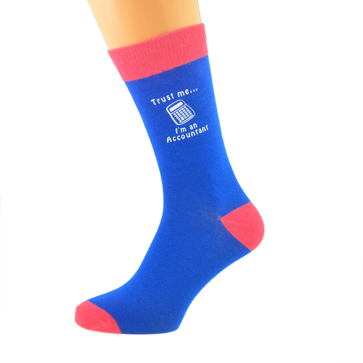 Blue Salmon Pink Unisex Socks Trust Me I’m An Accountant| Ashton and Finch
