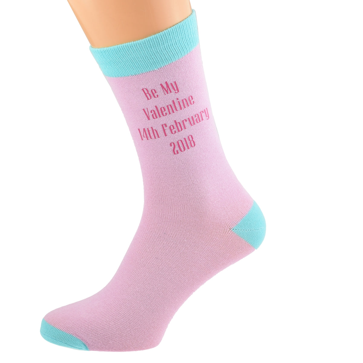 Unisex Pink Blue Be My Valentine Dated Socks| Ashton and Finch