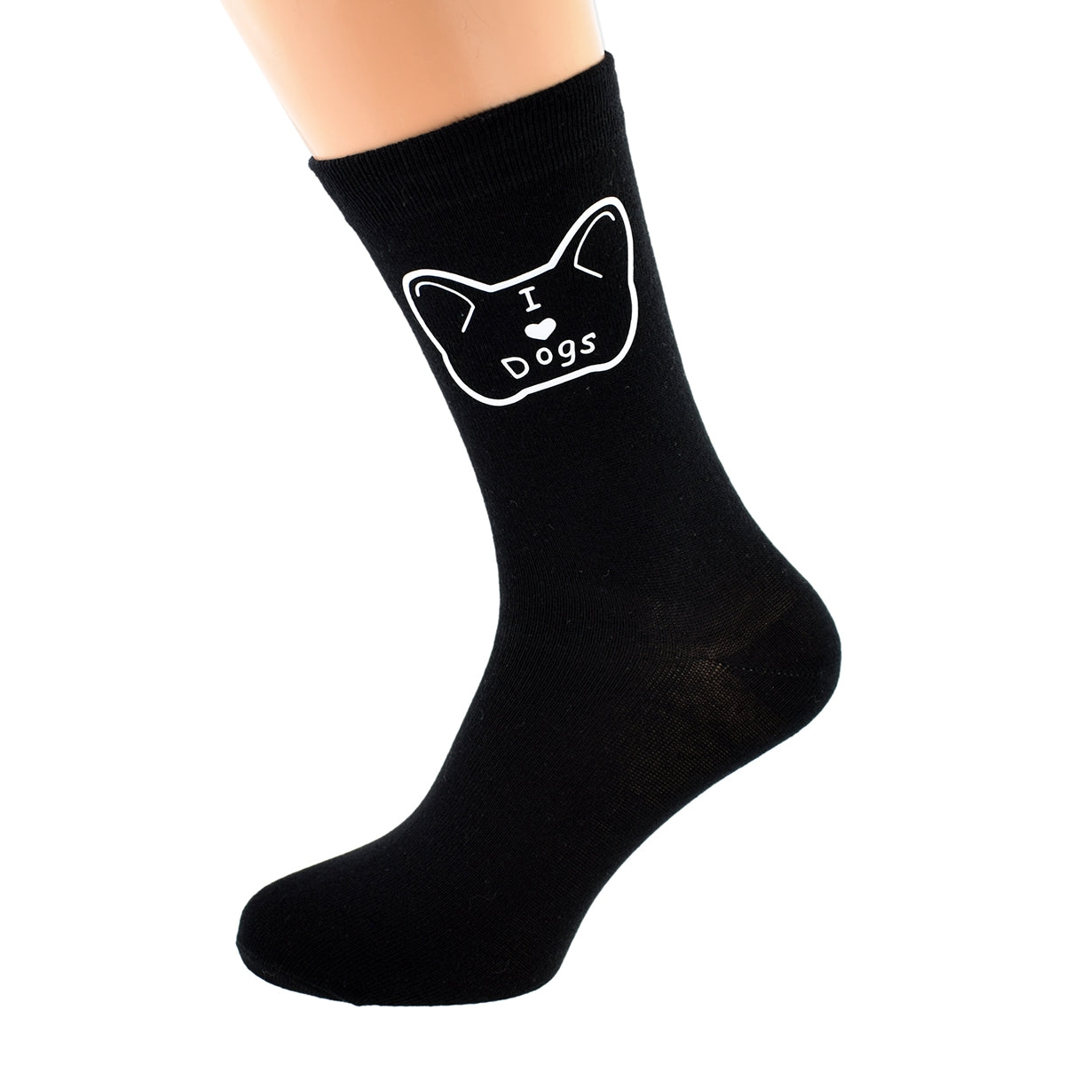Mens Black Socks Novelty Pet I Love Dogs Socks| Ashton and Finch