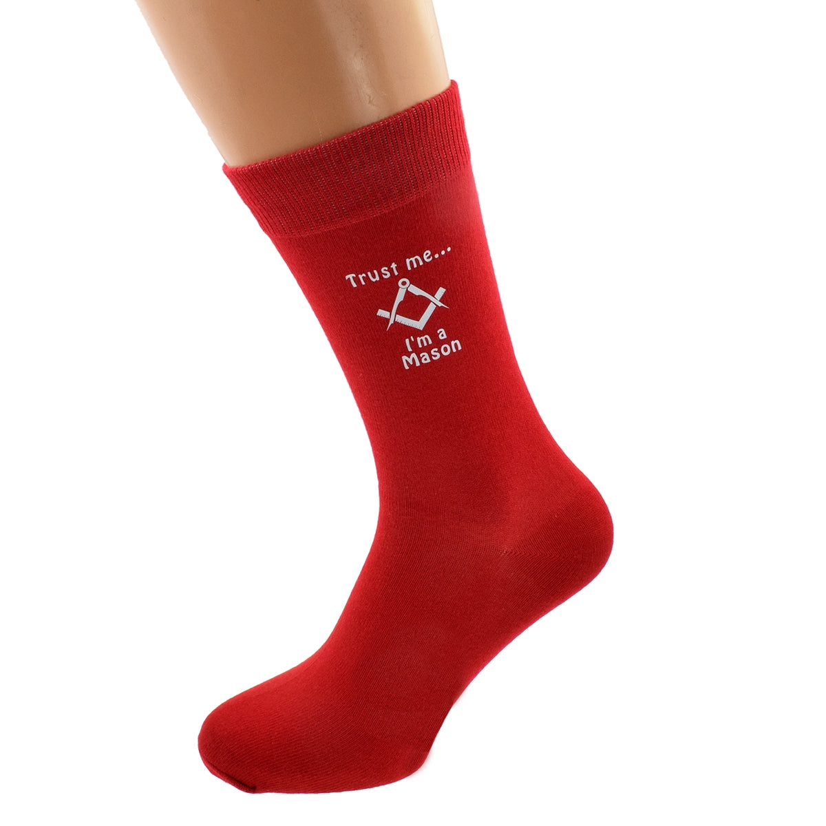 Trust Me I’m A Mason Mens Red Socks| Ashton and Finch