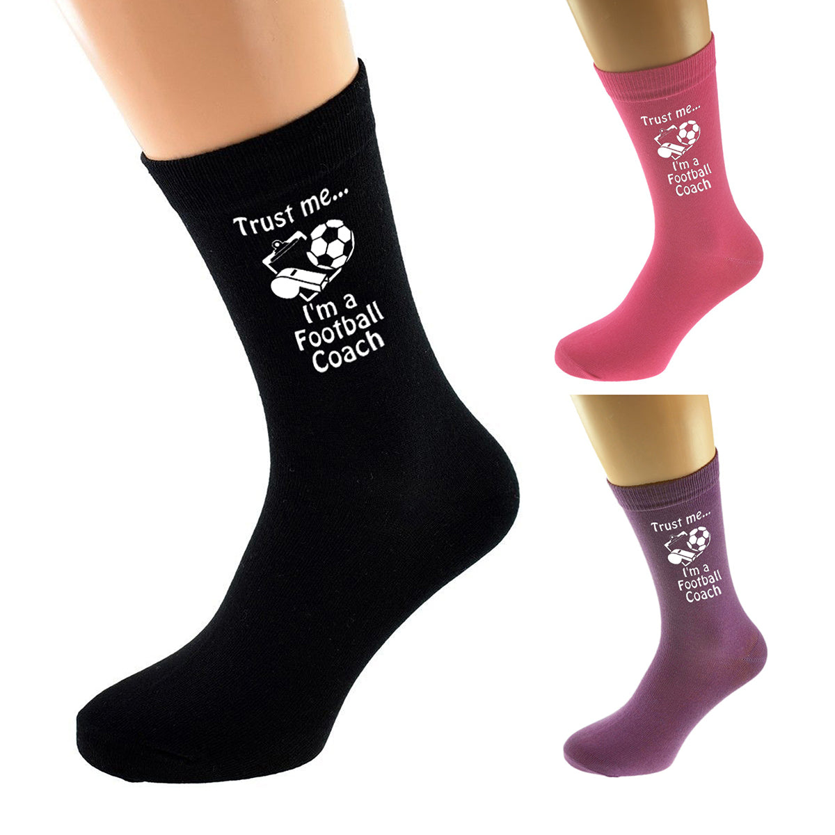 Trust Me I’m A Football Coach Socks Mens Or Ladies Available In Various Colours| Ashton and Finch