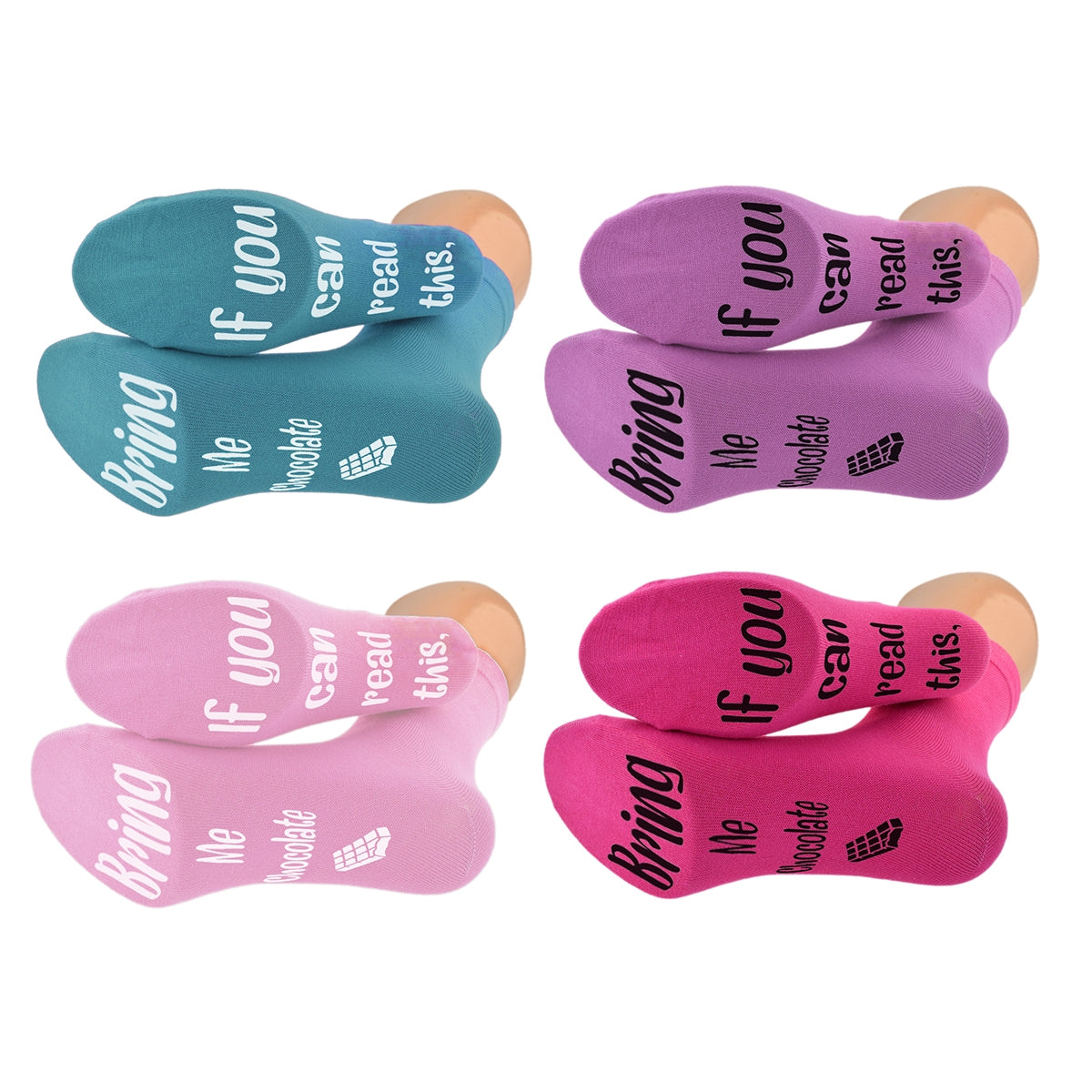 If You Can Read This Bring Me Chocolate Ladies Socks| Ashton and Finch