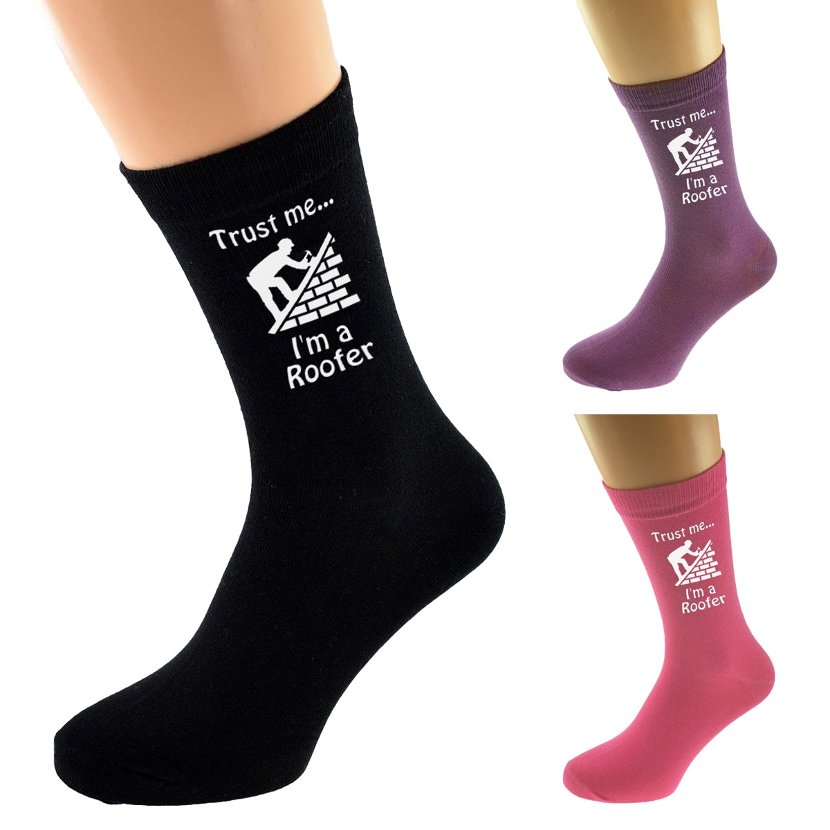 Trust Me I’m A Roofer Design Socks| Ashton and Finch