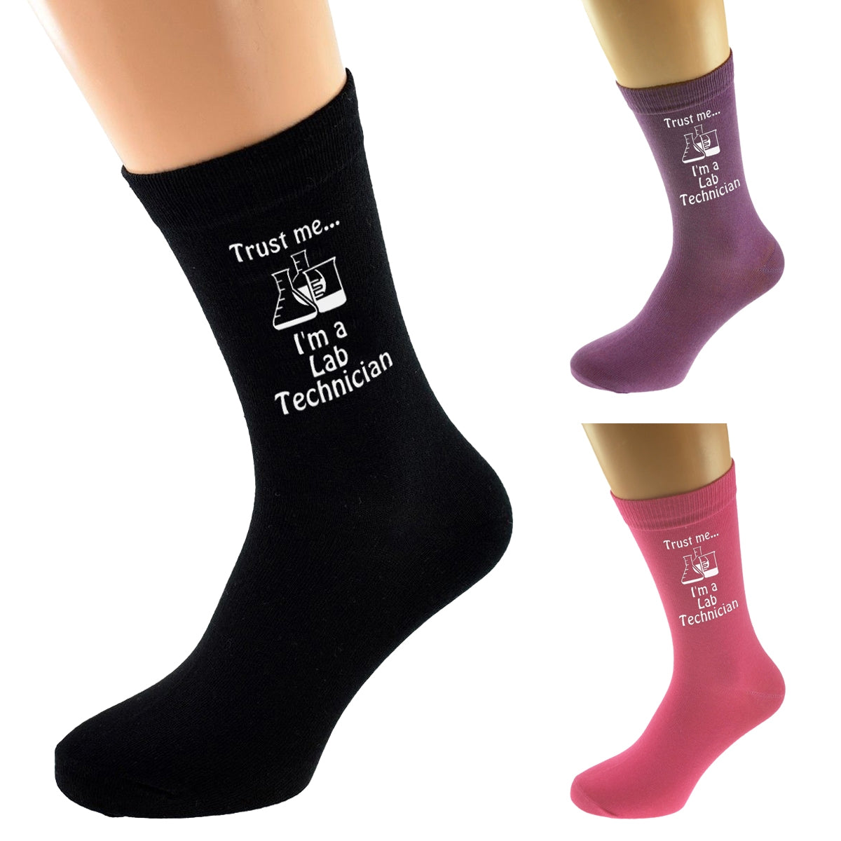 Trust Me I’m A Lab Technician Design Socks| Ashton and Finch