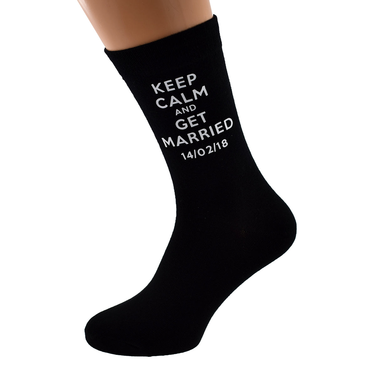 Keep Calm Design Mens Black Wedding Socks| Ashton and Finch
