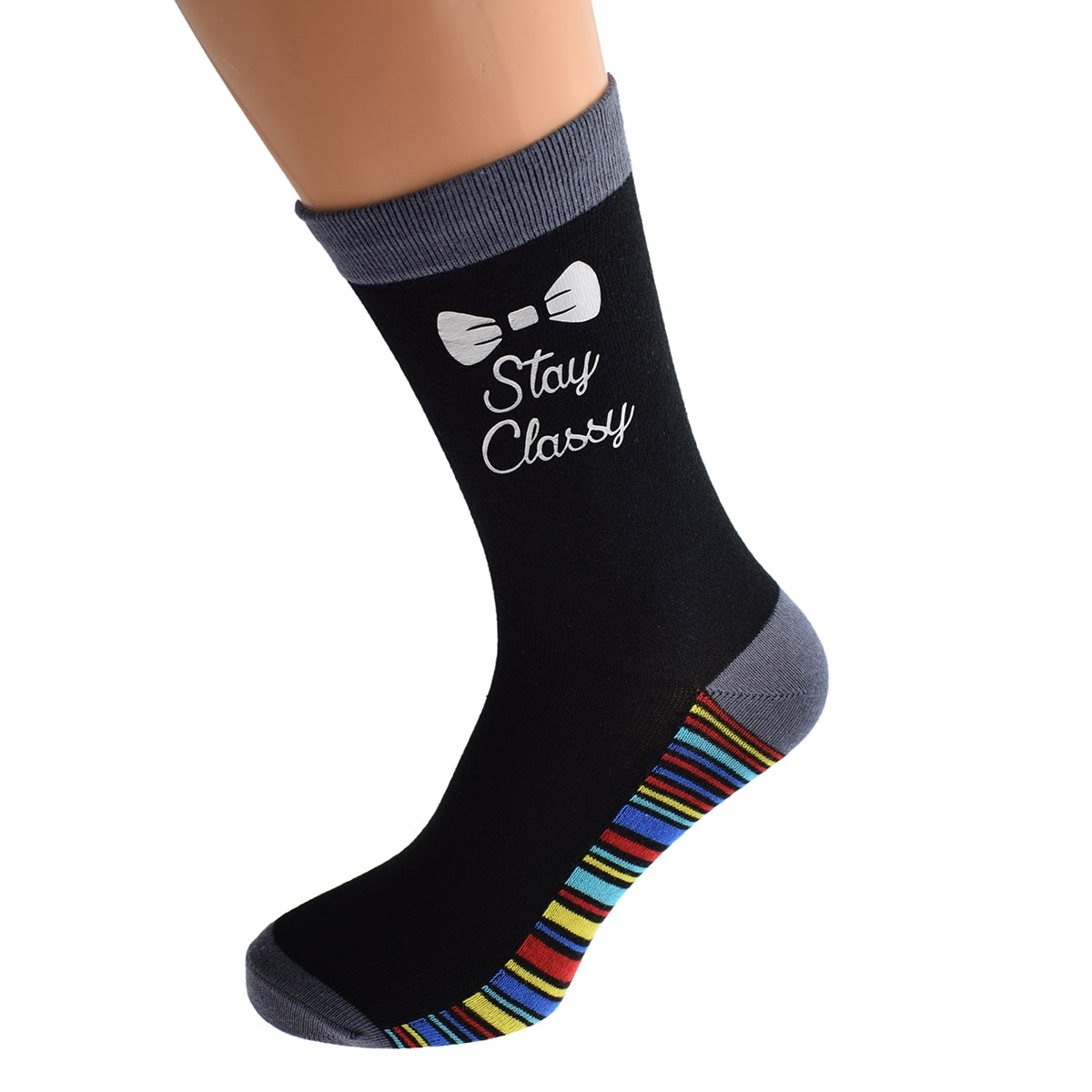 Stay Classy Bow Tie Design Mens Socks| Ashton and Finch
