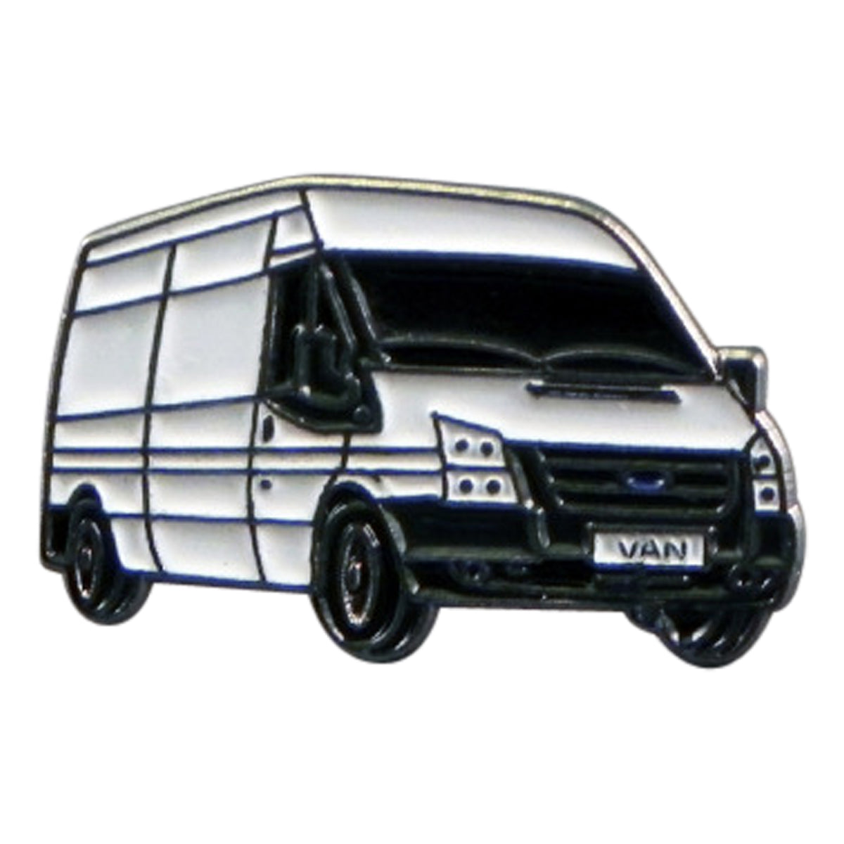 White Van Man Delivery Driver Metal Enamel Lapel Pin Badge