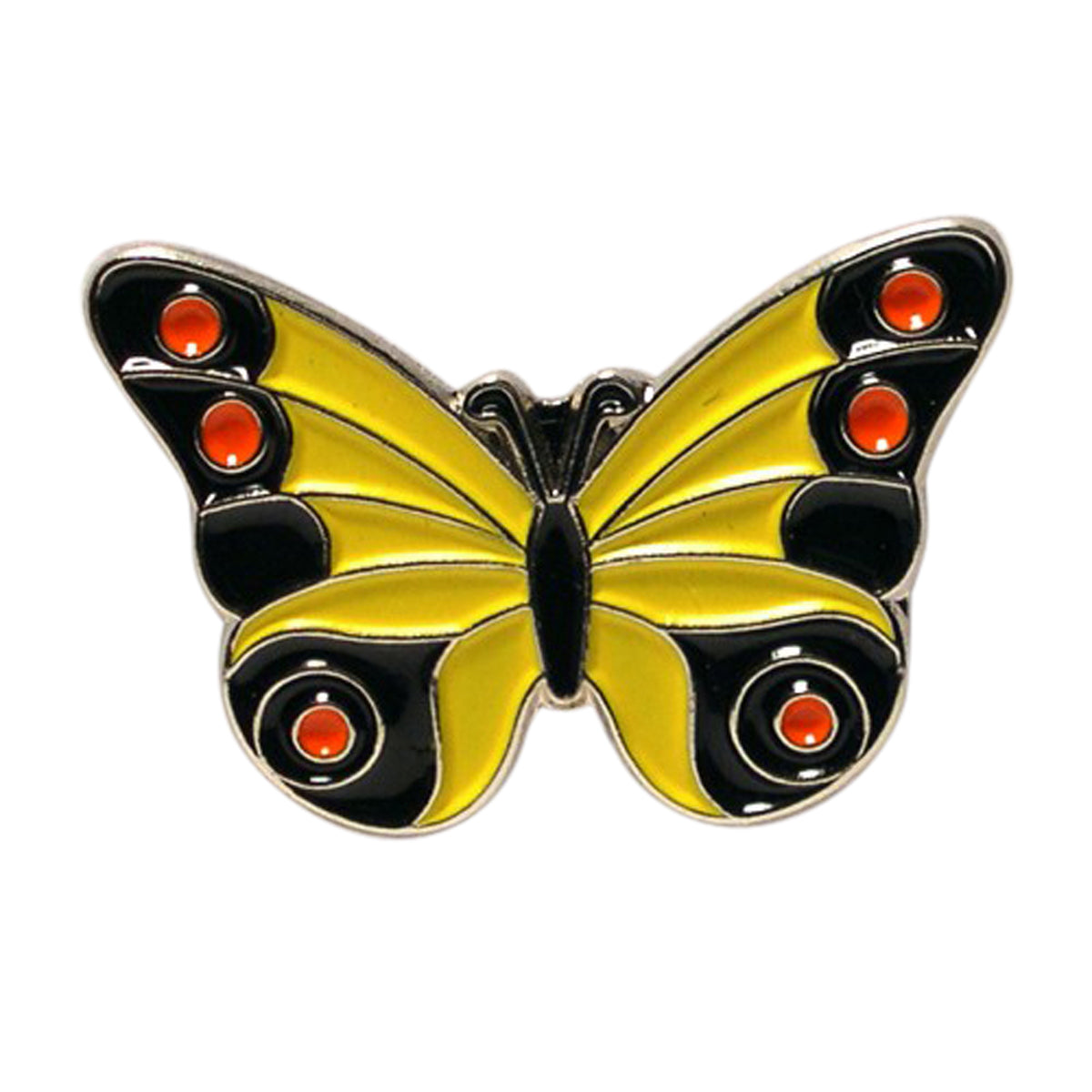 Yellow Garden Butterfly Insect Metal Enamel Lapel Pin Badge
