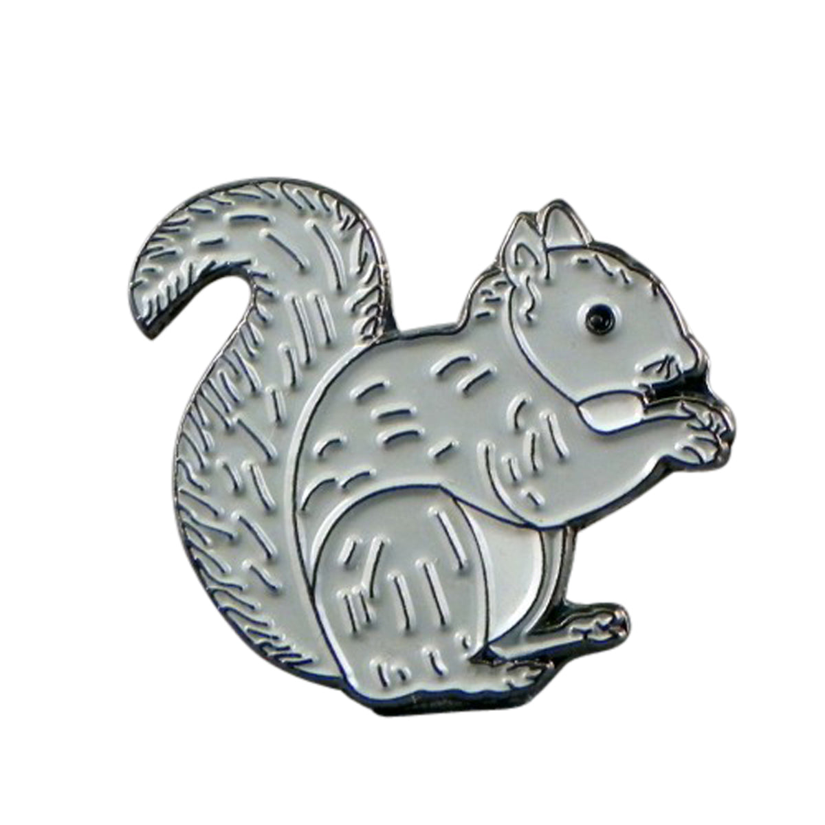 Grey Squirrel Metal Enamel Lapel Pin Badge