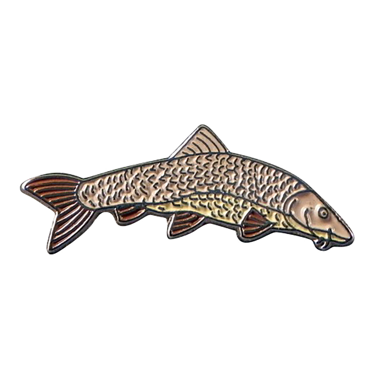 Barbell Fish, Fisherman's Metal Enamel Lapel Pin Badge