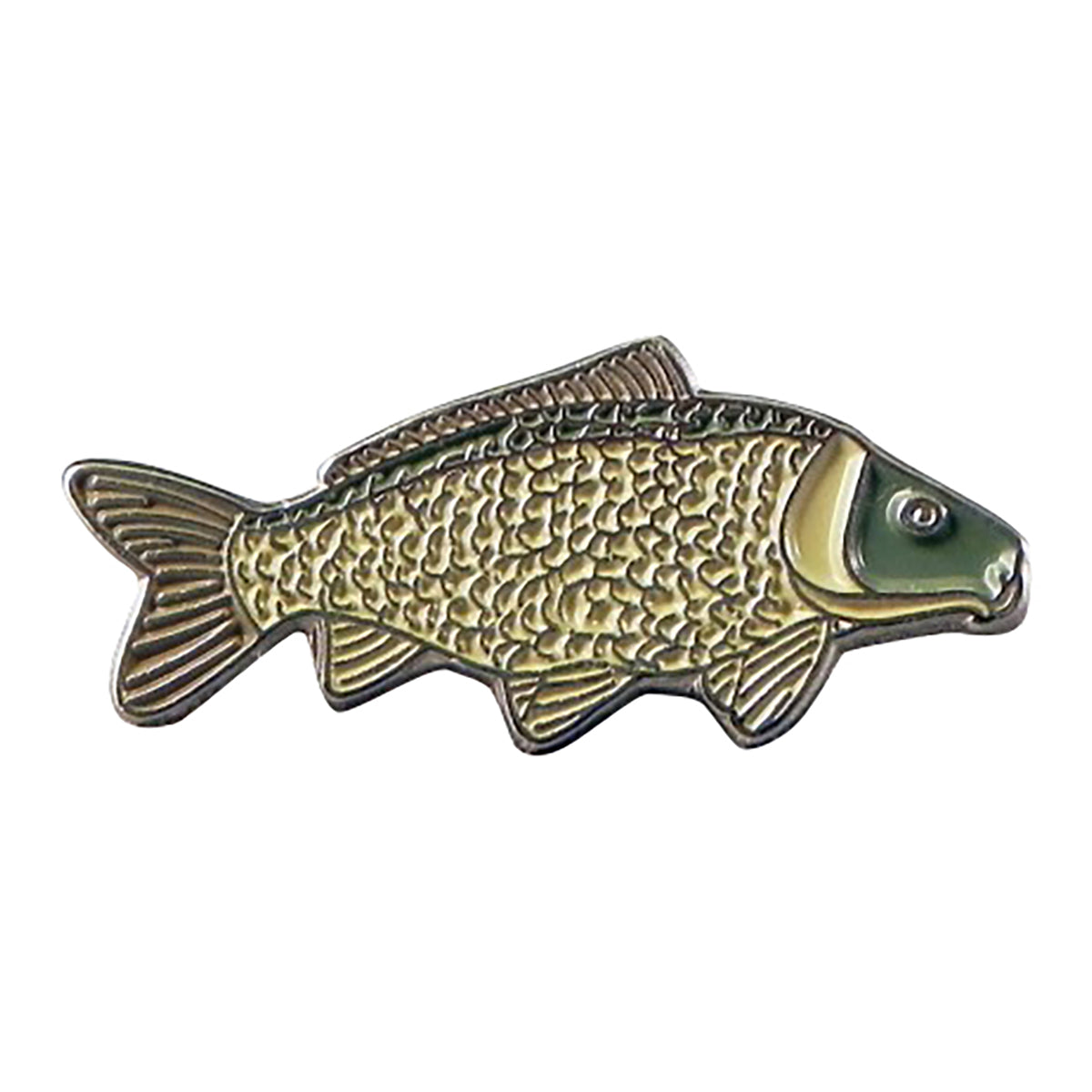 Common Carp Fish, Fisherman's Metal Enamel Lapel Pin Badge