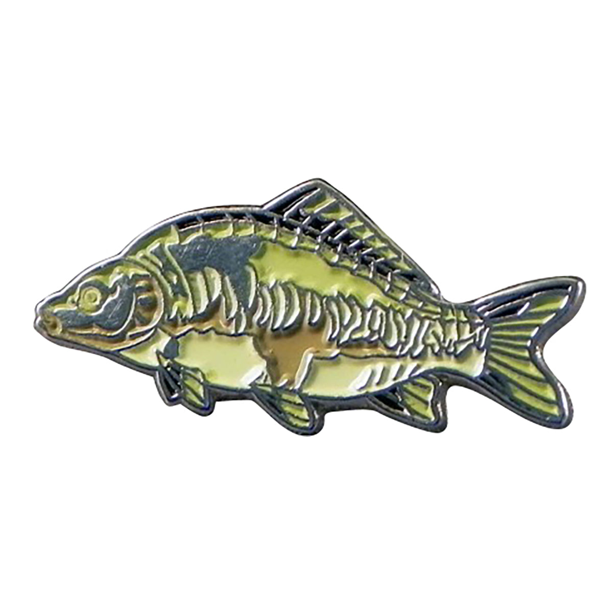 Mirror Carp Fish, Fisherman's Metal Enamel Lapel Pin Badge