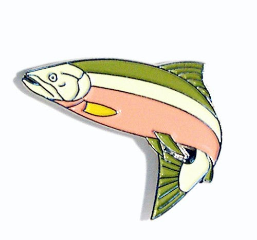 Salmon Fish, Fisherman's Metal Enamel Lapel Pin Badge